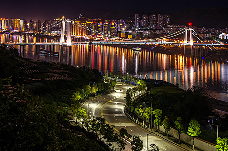 万州夜景重庆万州江南新区夜景背景