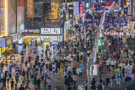 唯美路城市夜经济地摊经济背景