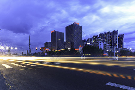 地面夜景大庆世纪大道速度感地面背景背景