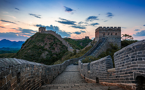 长城夕照建军节傍晚高清图片