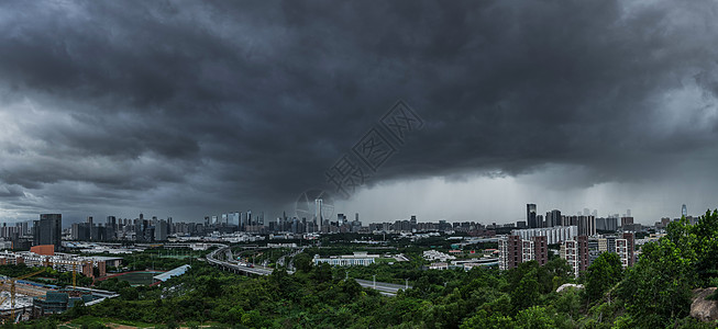 台风预警深圳暴风雨背景