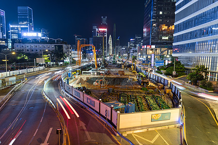 夜间施工深圳地铁夜晚施工背景