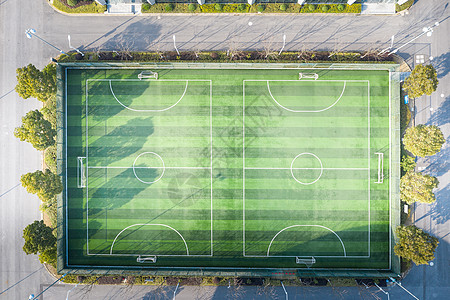 小足球场球场俯视高清图片