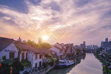 无锡新区无锡市水乡古镇背景