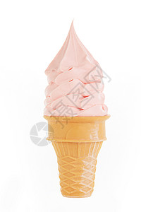 草莓味甜筒冰淇淋背景图片