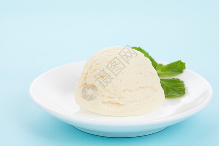 香草味冰淇淋球背景图片