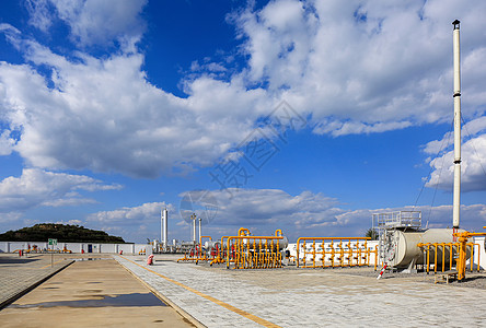 石油化工集输场站背景