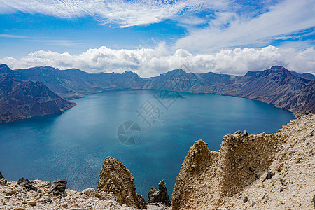 天池北坡东北吉林长白山天池背景