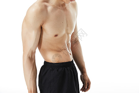 男性腹肌运动男性肌肉展示背景