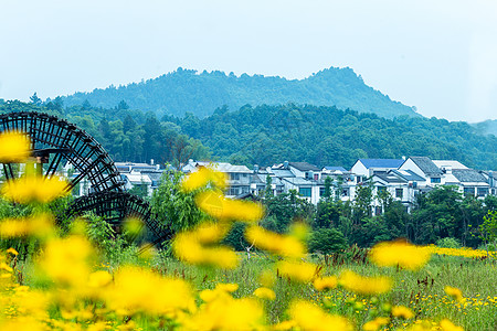 社会主义海报新农村背景