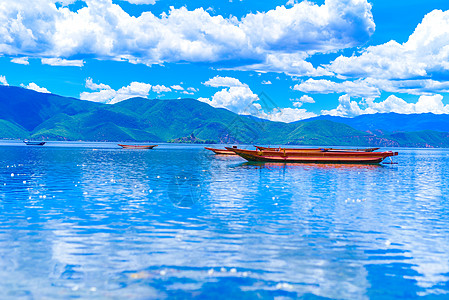 美丽自然风光泸沽湖美丽风光背景