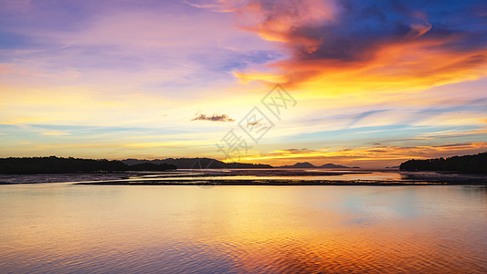 海边黄昏大海夕阳晚霞黄昏实拍背景