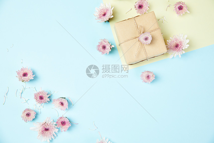 色彩小雏菊礼物盒图片