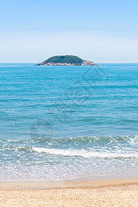 惠州双月湾的海岛背景图片