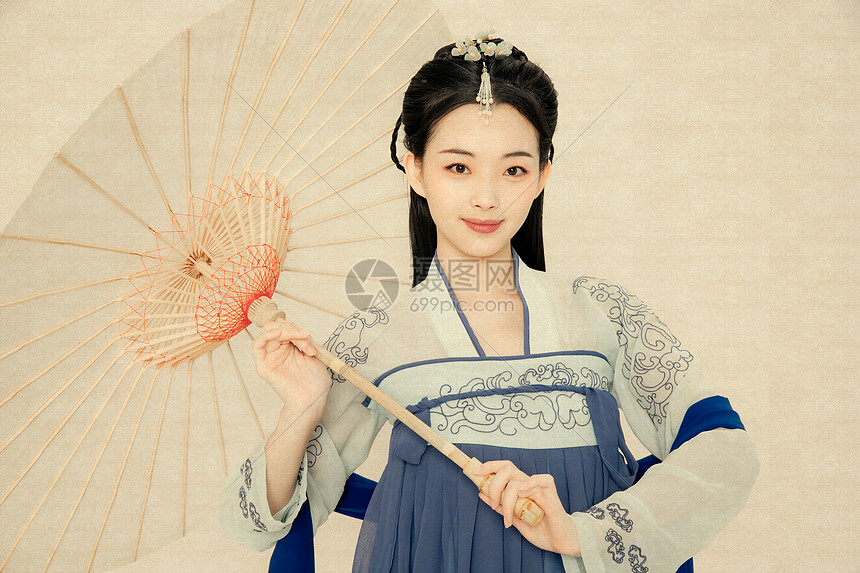 古风汉服工笔画中国风美女