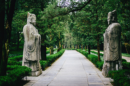 南京明孝陵石像路图片