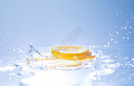 溅水柠檬背景图片