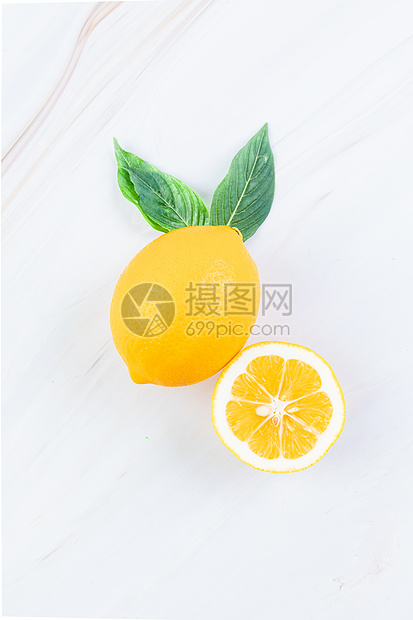 黄色的柠檬水果背景图片