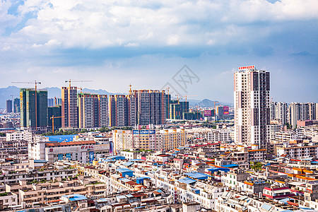 广西贵港市港北区建筑群高清图片
