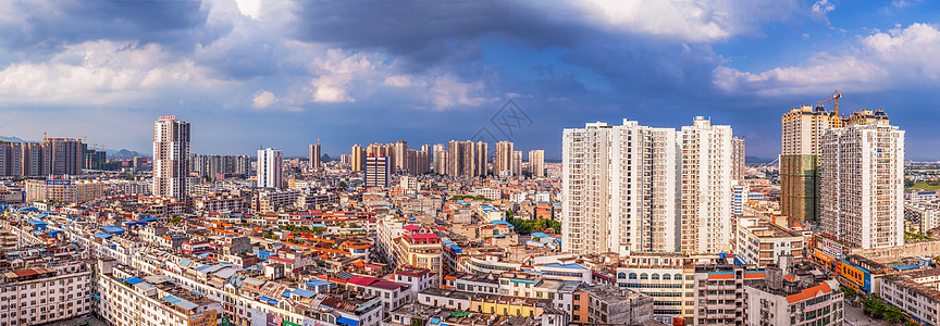 广西贵港市港北区建筑群背景图片