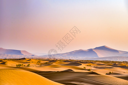 沙漠风光新疆塔克拉玛干大沙漠背景