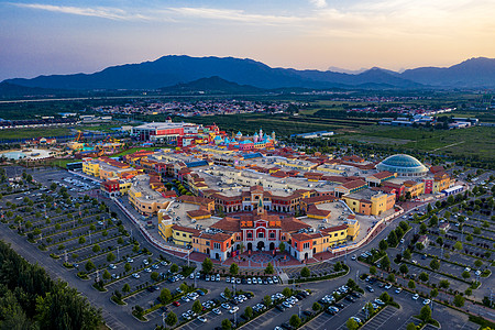 游乐场夜景北国奥特莱斯背景