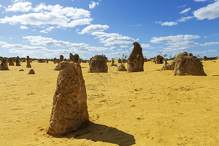 广角特写澳大利亚柏斯地标尖峰石阵美景背景