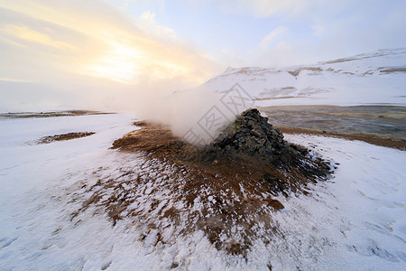 冰岛hverir hverarond地热区独特景观图片