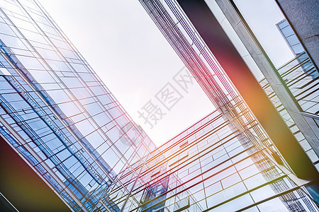 玻璃建筑城市背景