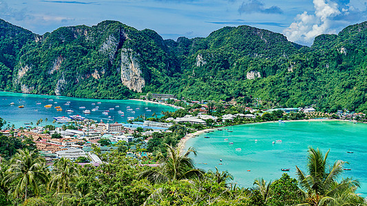 泰国风光泰国皮皮岛山顶观景台背景