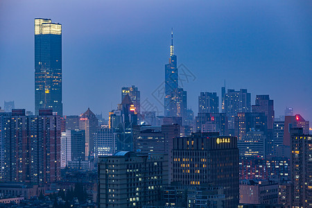 建筑外墙夜景南京新街口城市建筑夜景背景