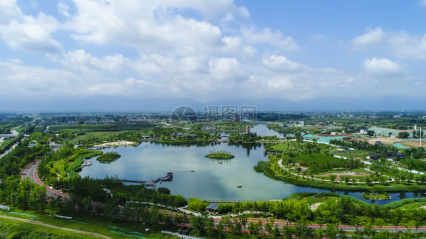 西安鄠邑区渼陂湖景区大景图片