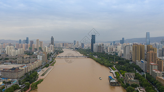 郑州黄河大桥甘肃兰州城市风光航拍背景