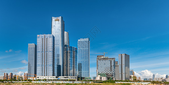 前海自贸区深圳前海建筑群背景