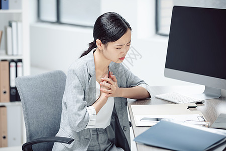 商务banner白领商务女性职场职业病背景