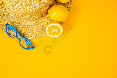 夏日水果柠檬场景图片