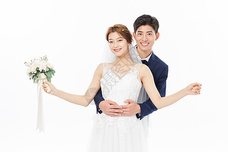 年轻夫妻婚纱照人物高清图片素材