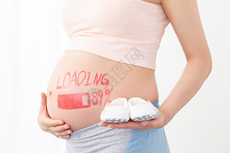 孕妇预产期临近概念图片