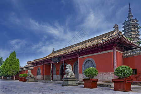 狮子门石家庄正定临济寺背景