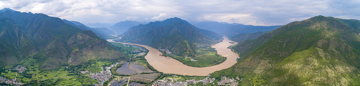 石鼓镇云南丽江长江第一湾背景