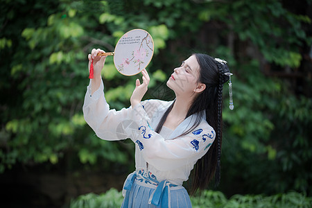 古装女子古装汉服古风美女背景