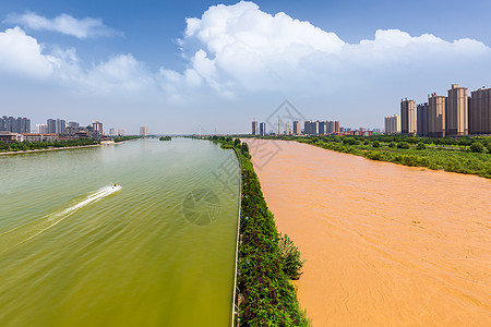 咸阳湖与渭河图片