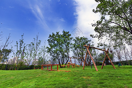 小区绿地宜居小区绿化健身设施背景