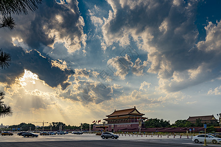 北京天坛我爱祖国天安门背景