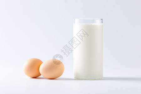 煮鸡蛋和酸奶早餐背景图片