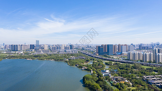 苏州航拍苏州石湖风光背景