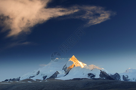 西藏朝拜珠穆朗玛峰背景