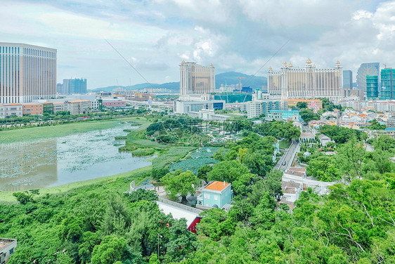 澳门龙环葡韵湿地俯瞰图片