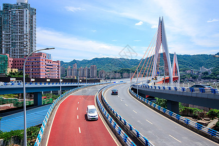 重庆城市道路重庆立交桥背景