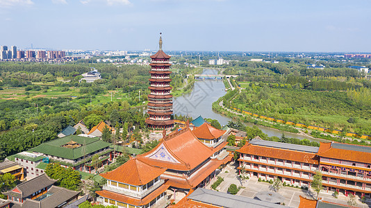 扬州高旻寺航拍图片